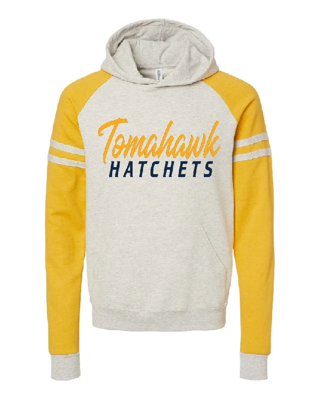 Yellow Raglan Hooded Sweatshirt