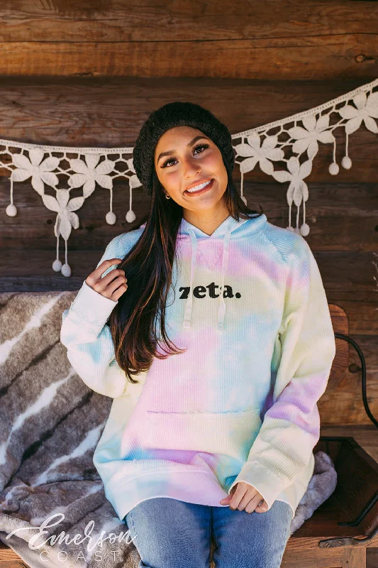 Zeta Tie Dye Corduroy Hoodie