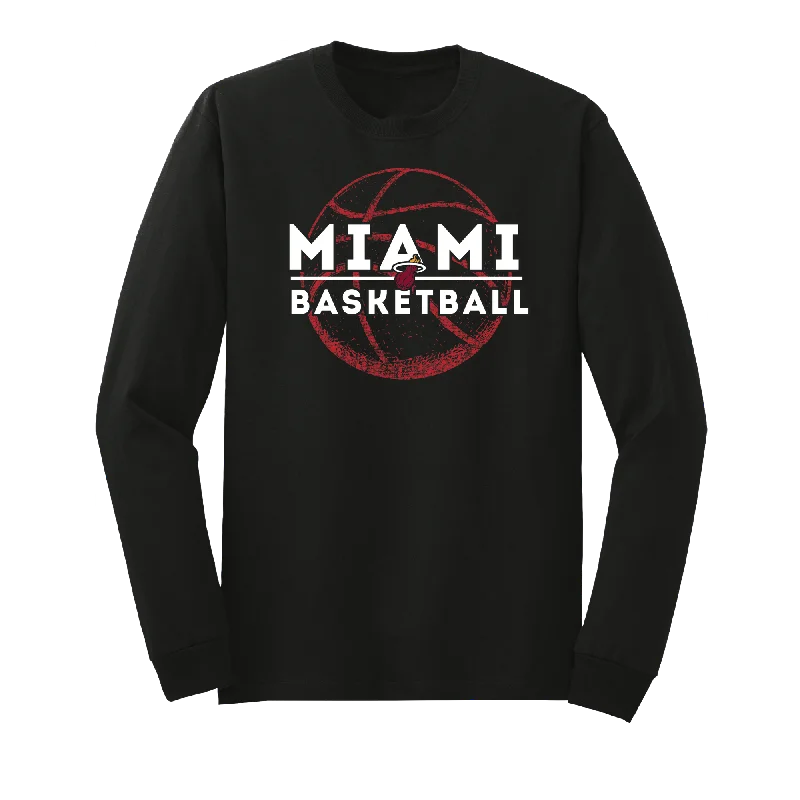 Miami HEAT Basketball Long Sleeve Black Tee