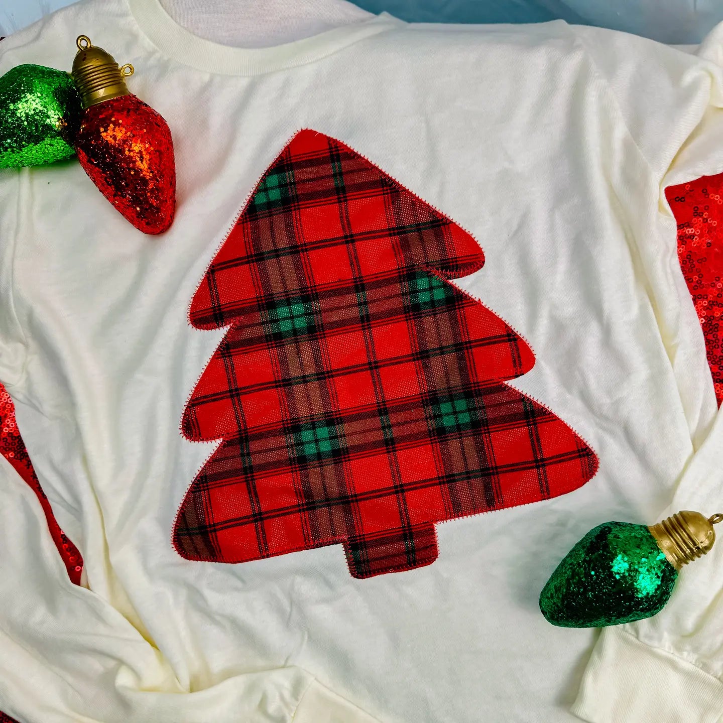 Plaid Christmas Tree Long Sleeve - Southern Belle