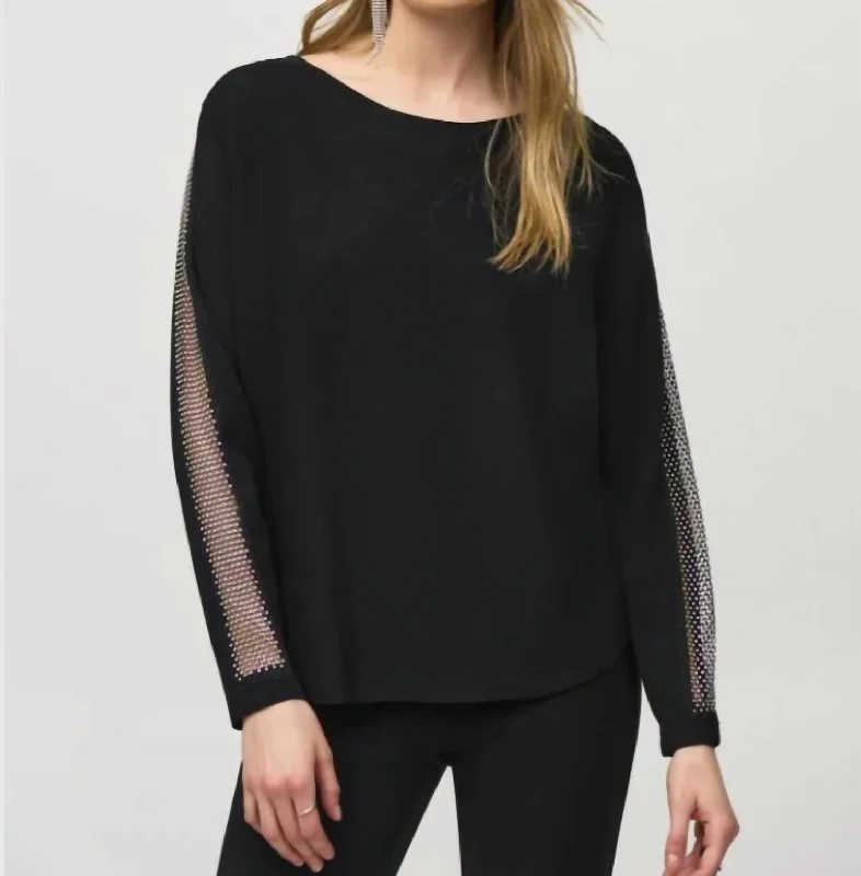 Sheer Long Sleeve In Black