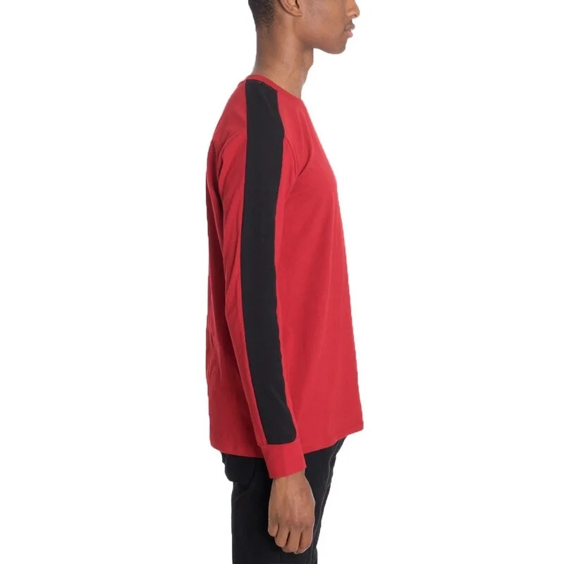 Side Stripe Long Sleeve Red/ Black