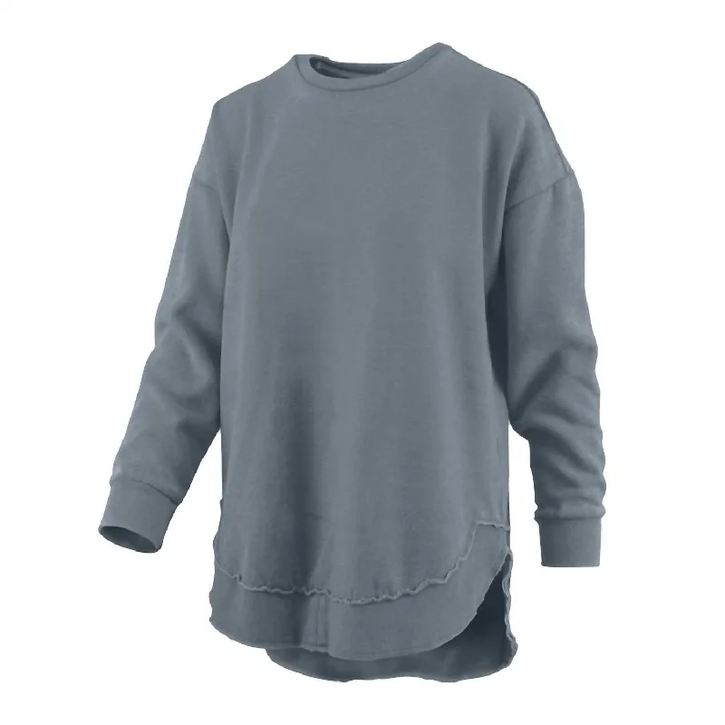 Women's Reverse Jessie Crew Long Sleeve Top In Graphite